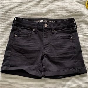 American Eagle Black jean shorts midi style